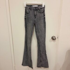 Bershka Dark Gray Flare Jeans